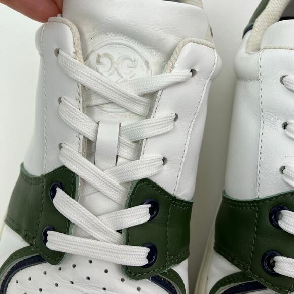 G/Fore Competition Disruptor Stripe White Olive Golf Shoes Leather Spikeless 11 - Picture 8 of 16